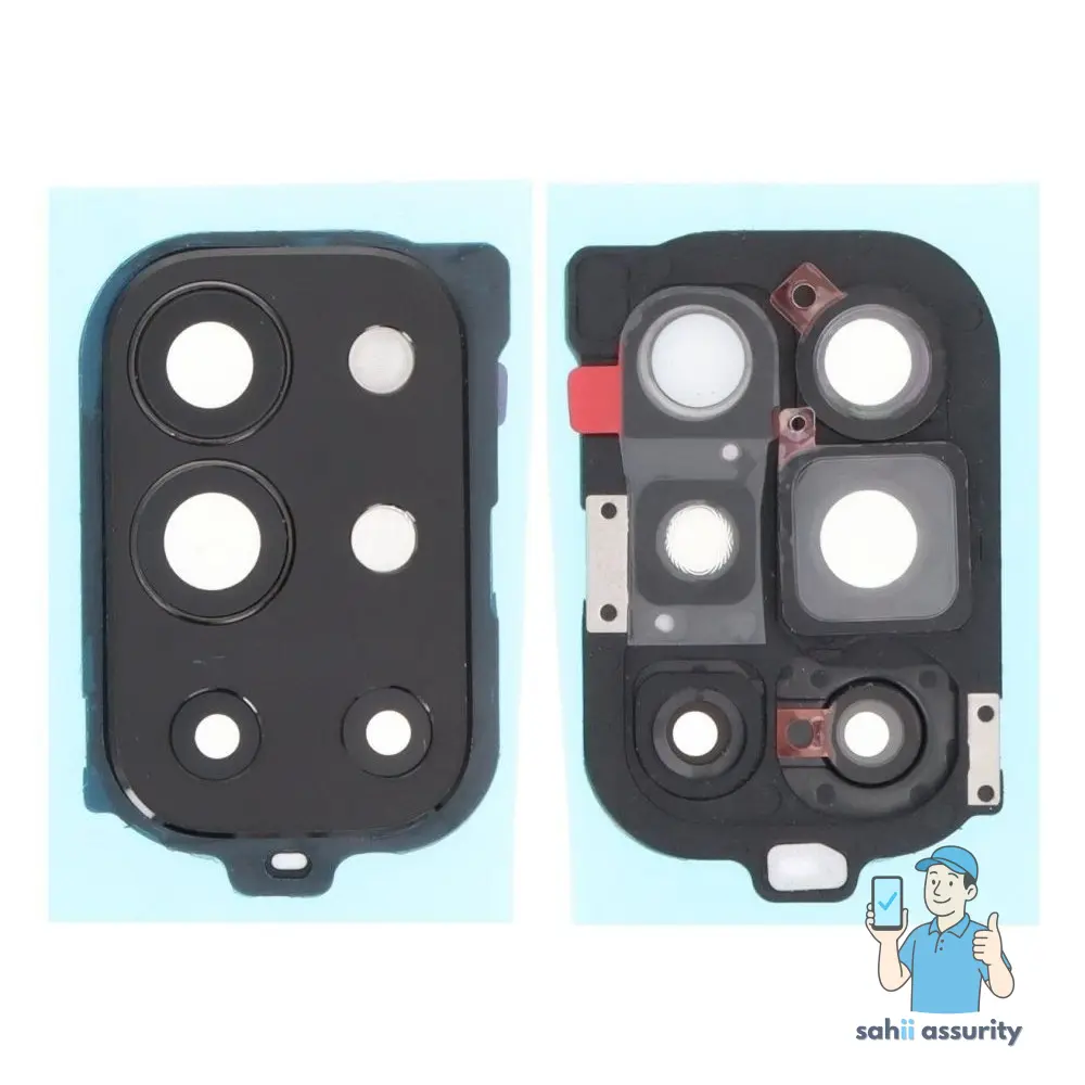 Camera Lens Glass with Frame for OnePlus 9R 5G White